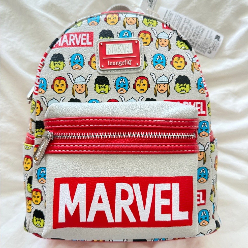 Disney Marvel Kids White & Red Character Mini Backpack by Loungefly